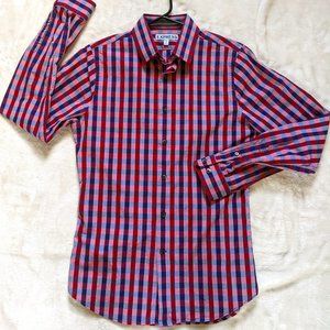 Express Button Up Men's Extra Slim Dress Shirt